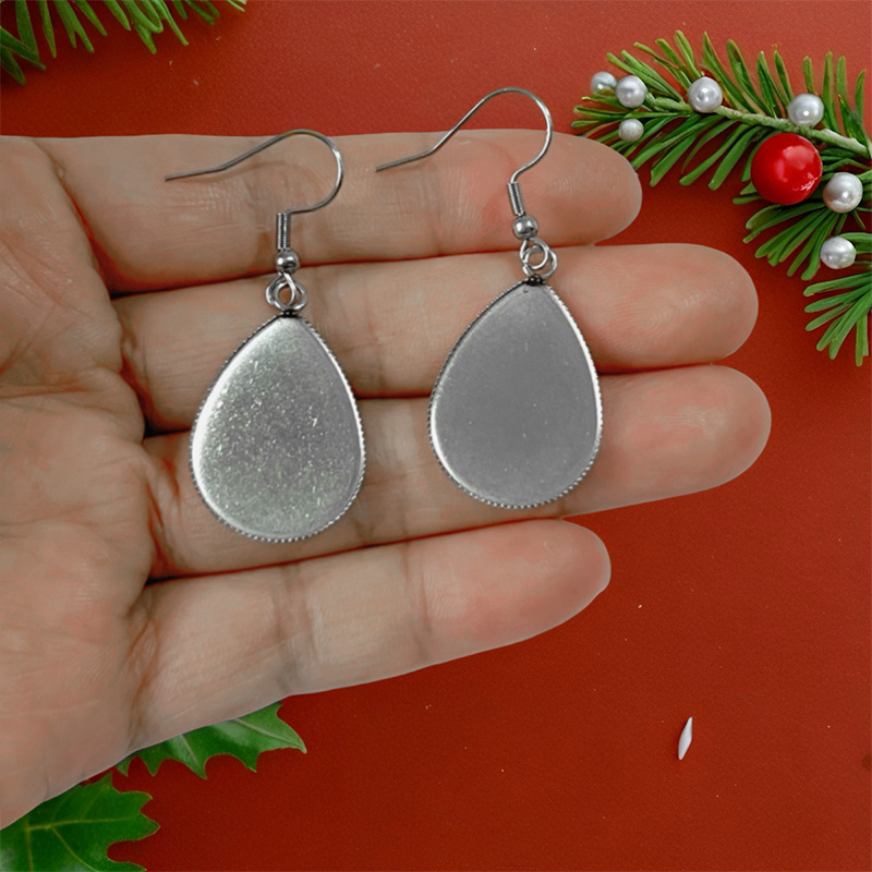 Kitten & Butterfly Illustration Waterdrop Earrings, Gift